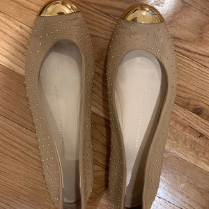 Giuseppe Zanotti Cap Toe Studded Ballet Flat